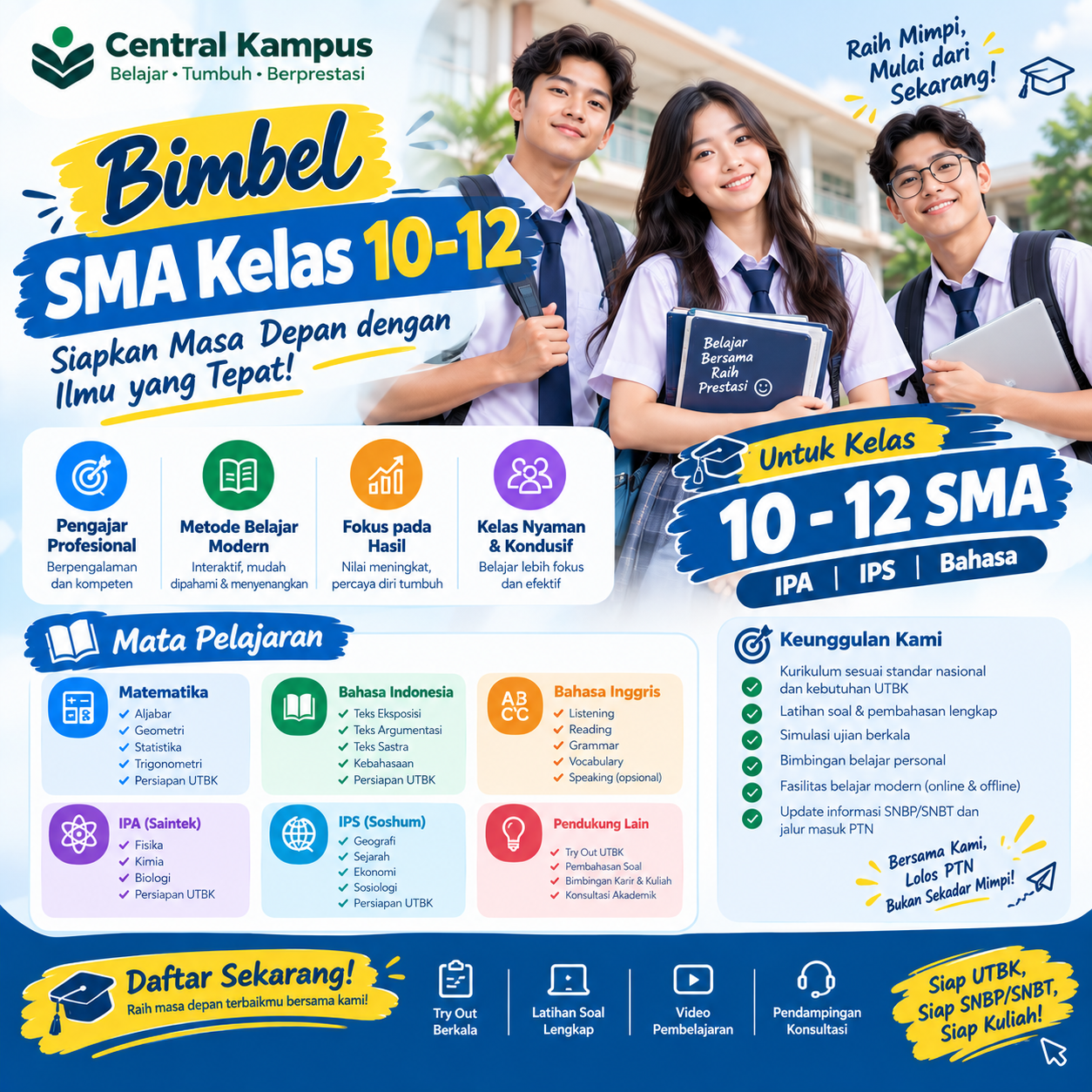 Bimbel Kelas 12 SMA - IPS Intensif